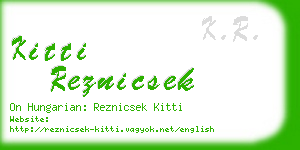 kitti reznicsek business card